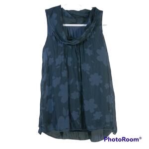 Carla Conti Silk Floral Lined Sleeveless Blouse Size M